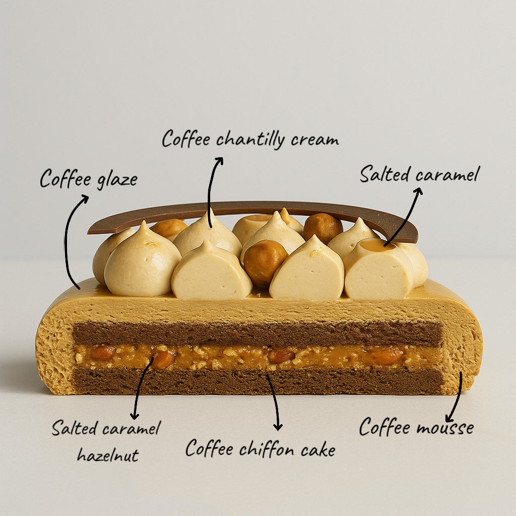 Coffee Salted Caramel Hazelnut Cake