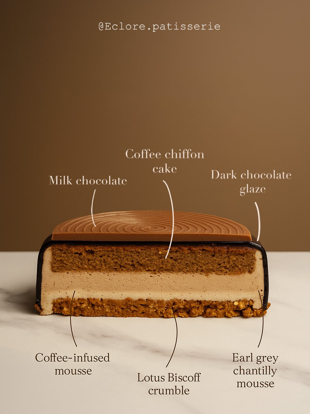 Father's Day Cake - Coffee Earl Grey with Lotus Crunch